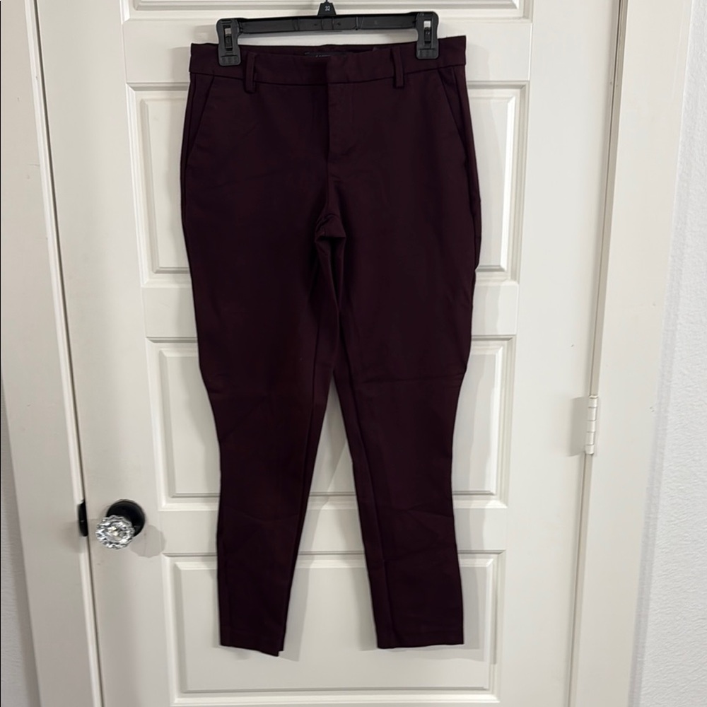 Liverpool Ankle Pants in Deep Burgundy